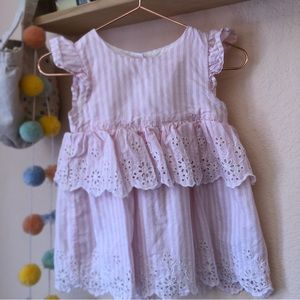 Pink and a white Striped Baby Gap Dress